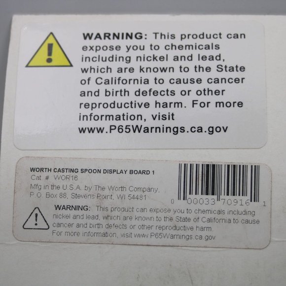 Worth Company Casting Spoons Design Salesman Display Board 1 Advertising Fishing - Picture 2 of 2